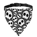 Emo Skull Pattern Print Over The Collar Dog Bandana