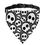 Emo Skull Pattern Print Over The Collar Dog Bandana