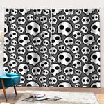 Emo Skull Pattern Print Pencil Pleat Curtains