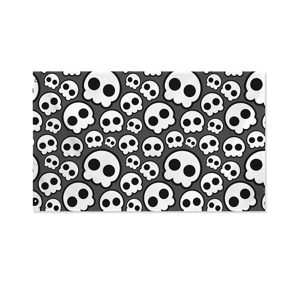 Emo Skull Pattern Print Polyester Flag
