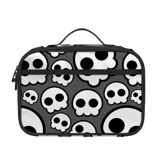 Emo Skull Pattern Print Portable Lunch Bag