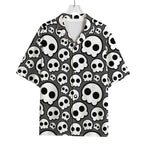 Emo Skull Pattern Print Rayon Hawaiian Shirt