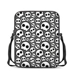 Emo Skull Pattern Print Rectangular Crossbody Bag