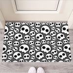 Emo Skull Pattern Print Rubber Doormat
