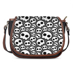Emo Skull Pattern Print Saddle Bag
