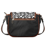 Emo Skull Pattern Print Saddle Bag
