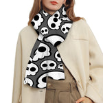 Emo Skull Pattern Print Scarf