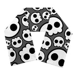 Emo Skull Pattern Print Scarf