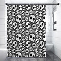 Emo Skull Pattern Print Shower Curtain