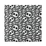 Emo Skull Pattern Print Silk Bandana