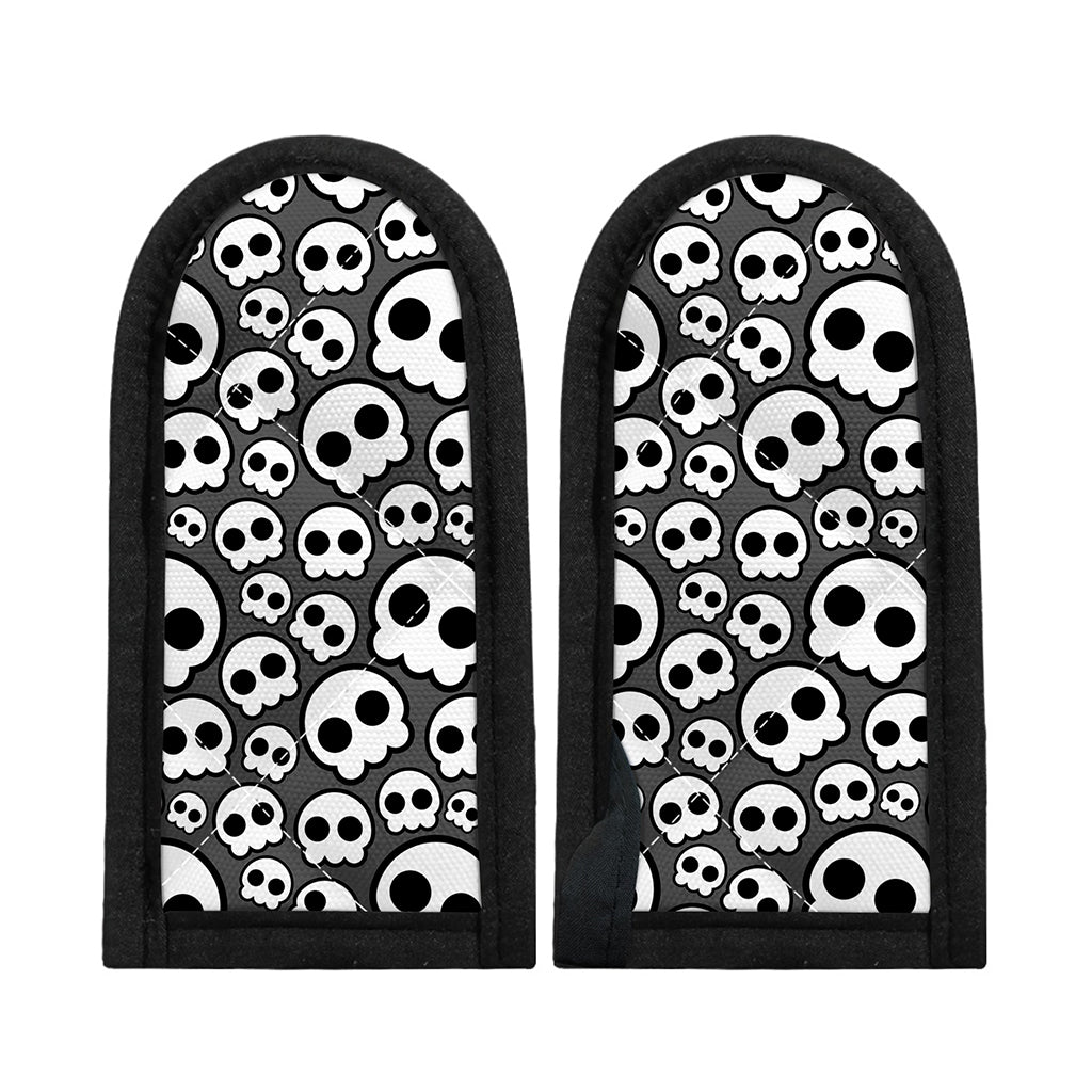 Emo Skull Pattern Print Skillet Handle Cover