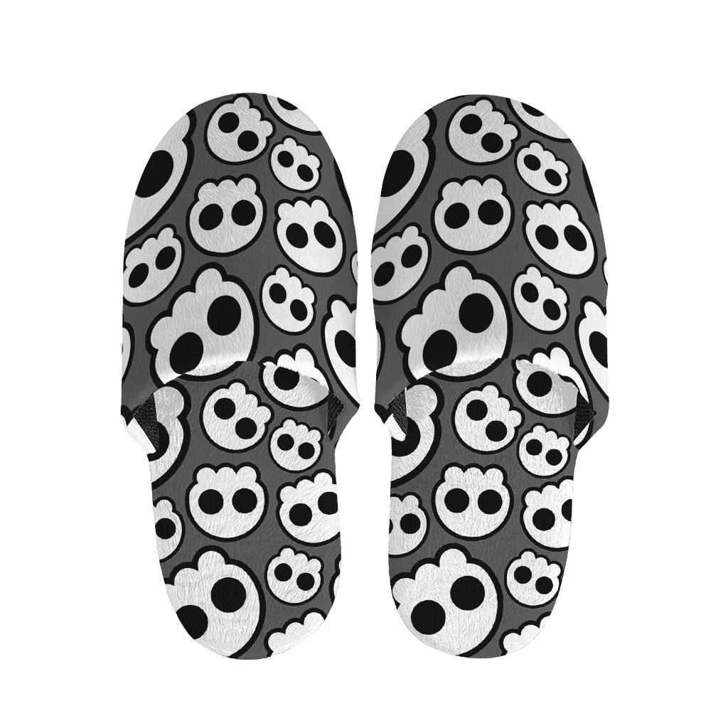Emo Skull Pattern Print Slippers