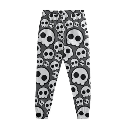 Emo Skull Pattern Print Sweatpants