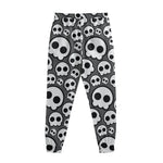 Emo Skull Pattern Print Sweatpants