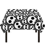 Emo Skull Pattern Print Tablecloth