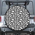 Emo Skull Pattern Print Tire Cover