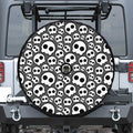 Emo Skull Pattern Print Tire Cover With Camera Hole