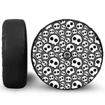 Emo Skull Pattern Print Tire Cover With Camera Hole