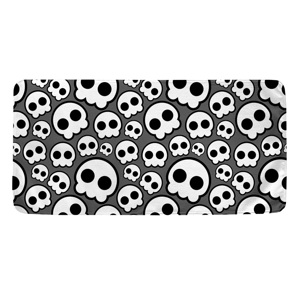 Emo Skull Pattern Print Towel