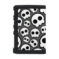 Emo Skull Pattern Print Trifold Wallet