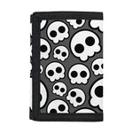Emo Skull Pattern Print Trifold Wallet