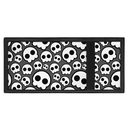 Emo Skull Pattern Print Trifold Wallet