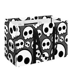Emo Skull Pattern Print Utility Tote Bag