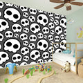 Emo Skull Pattern Print Wall Sticker