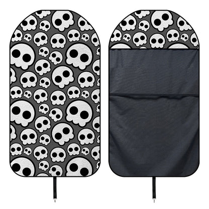 Emo Skull Pattern Print Waterproof Car Seat Cover