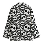 Emo Skull Pattern Print Women's Blazer
