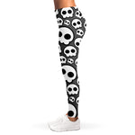 Emo Skull Pattern Print Women's Leggings