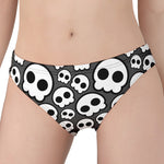 Emo Skull Pattern Print Women's Panties