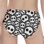 Emo Skull Pattern Print Women's Panties