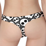 Emo Skull Pattern Print Women's Thong
