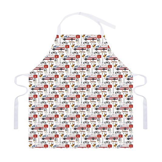 EMS Paramedic Pattern Print Adjustable Apron