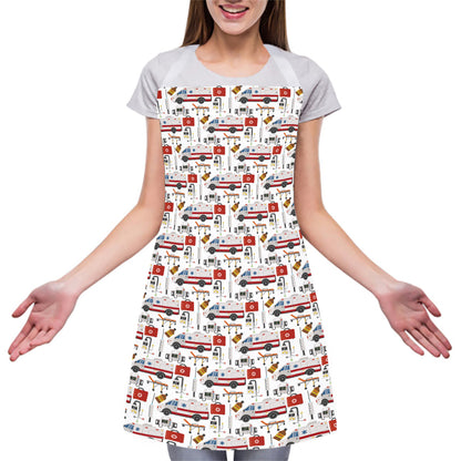 EMS Paramedic Pattern Print Adjustable Apron