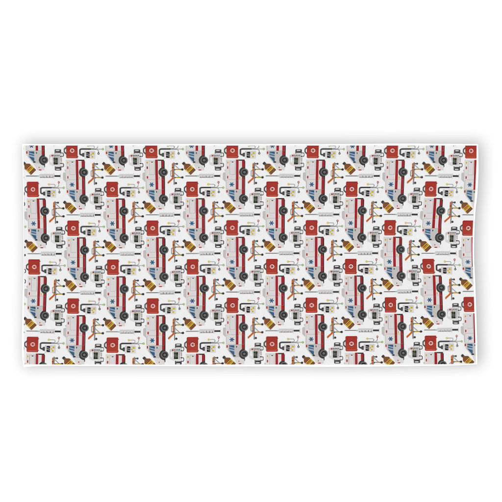 EMS Paramedic Pattern Print Beach Towel