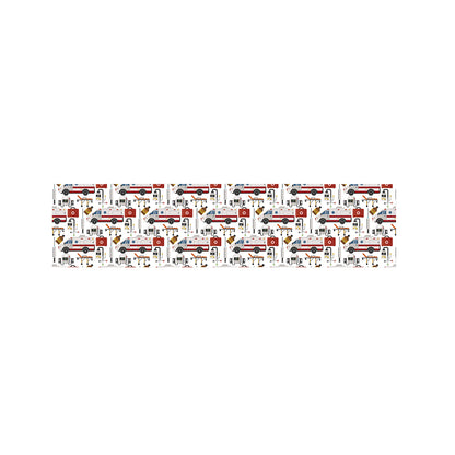 EMS Paramedic Pattern Print Bed Runner