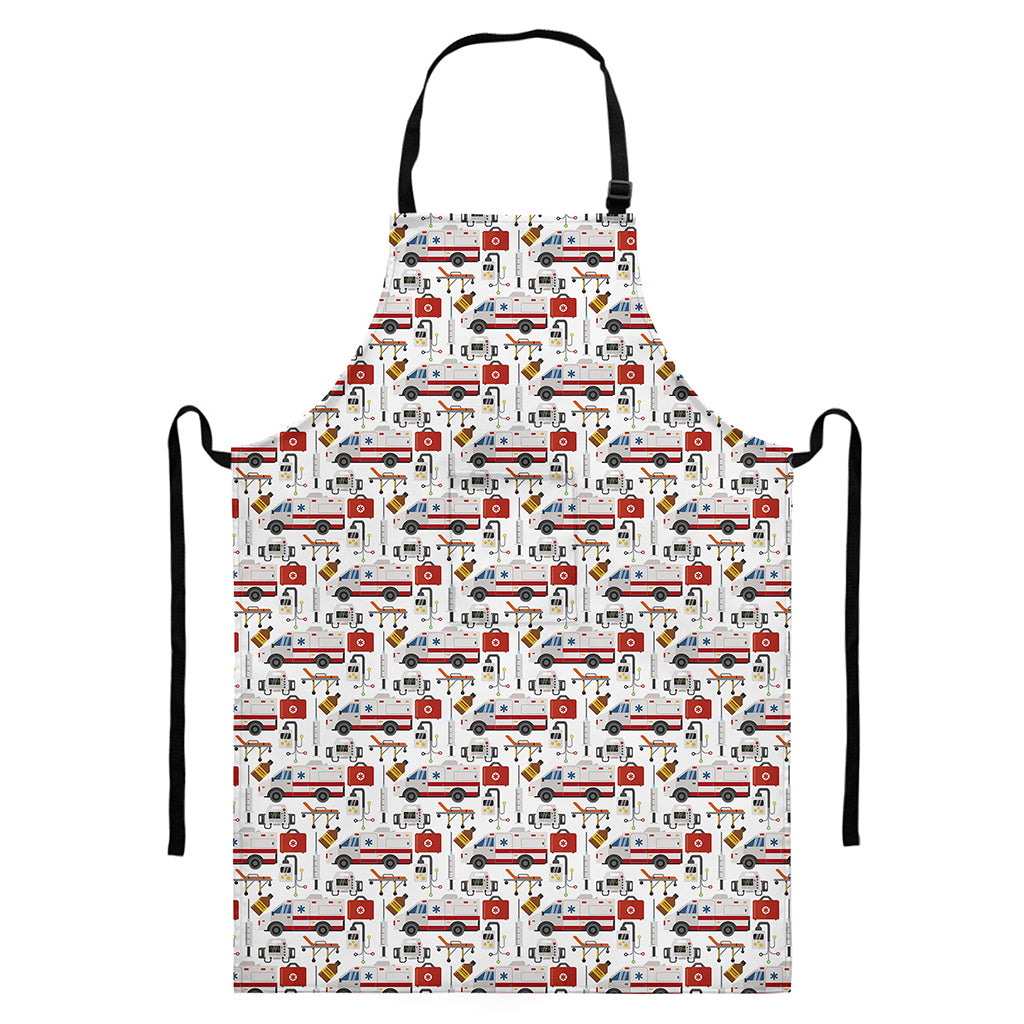 EMS Paramedic Pattern Print Bib Apron With Pocket