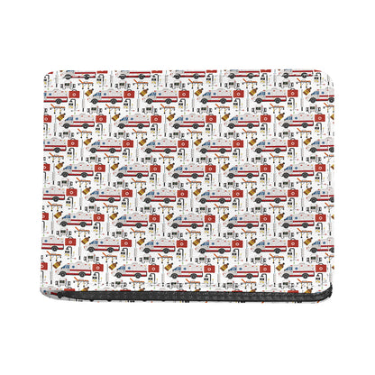 EMS Paramedic Pattern Print Bifold Wallet
