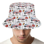 EMS Paramedic Pattern Print Bucket Hat