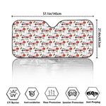 EMS Paramedic Pattern Print Car Windshield Sun Shade