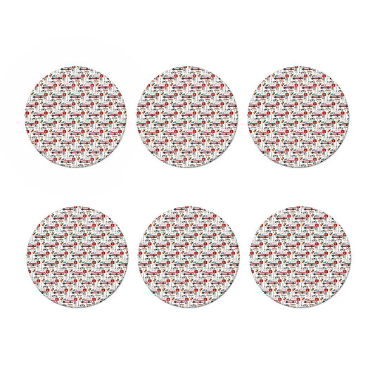 EMS Paramedic Pattern Print Coaster Set