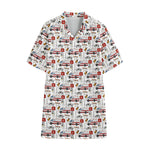 EMS Paramedic Pattern Print Cotton Hawaiian Shirt