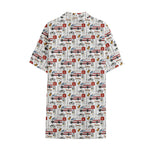 EMS Paramedic Pattern Print Cotton Hawaiian Shirt