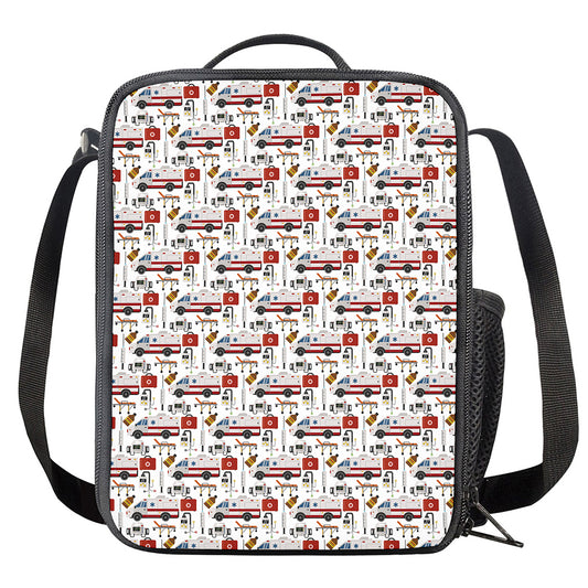 EMS Paramedic Pattern Print Crossbody Lunch Bag