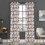EMS Paramedic Pattern Print Curtain