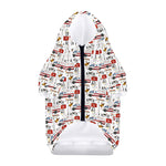 EMS Paramedic Pattern Print Dog Zip Up Hoodie