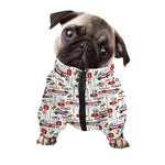 EMS Paramedic Pattern Print Dog Zip Up Jacket
