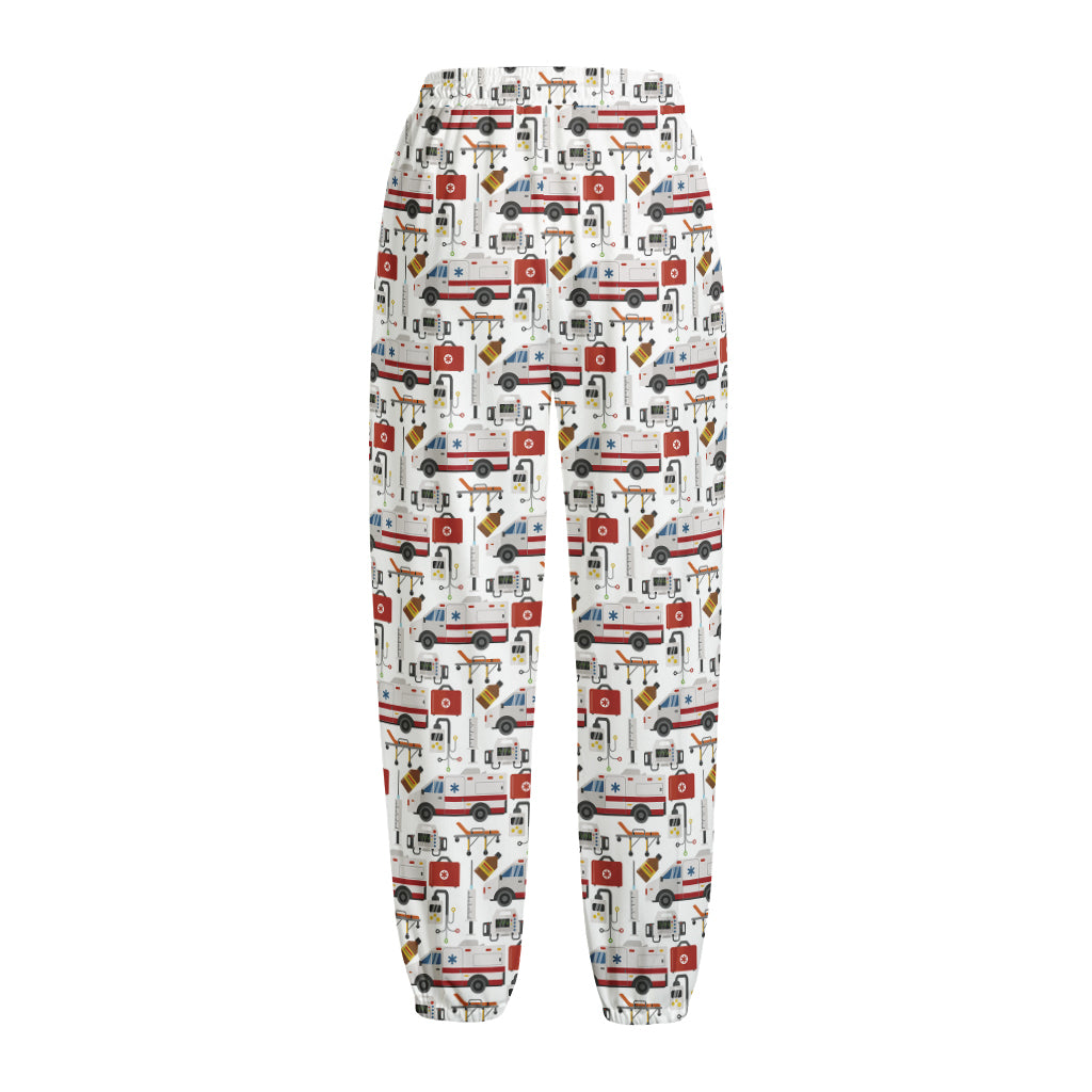 EMS Paramedic Pattern Print Fleece Lined Knit Pants